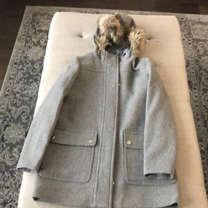 J. Crew factory hooded wool coat